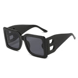 Large frame square sunglasses with B-leg women's concave design for sun shading, paired with sunglasses