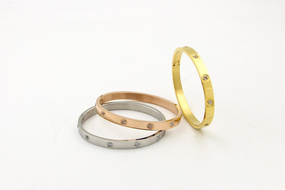 Beautiful Lovers Bracelets Woman Bracelets Stainless Steel Bangles and Bangles Golden Woman Jewelry Gifts