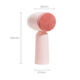 Portable Double Side Silicone Facial Cleanser Brush Soft Hair Face Massage Washing Brush Blackhead Remover Skin Care Tool 20#42