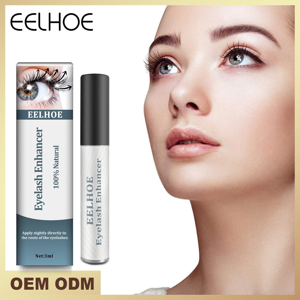 EELHOE Mascara Black Curly Lashes Eyebrows Natural Beautiful Mascara Moisturizing Traceless Slender Mascara