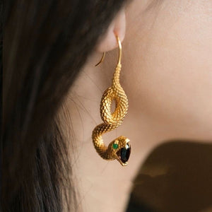 Mysterious Spirit Snake Earnail Female Natural Style Exquisite Jewelry Personality Light Luxury Earaccessory