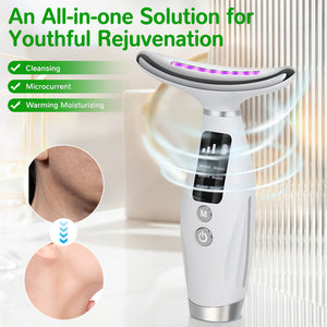 Seven color color light neck beauty device for lifting firming and removing neck wrinkles high-frequency vibration beauty device