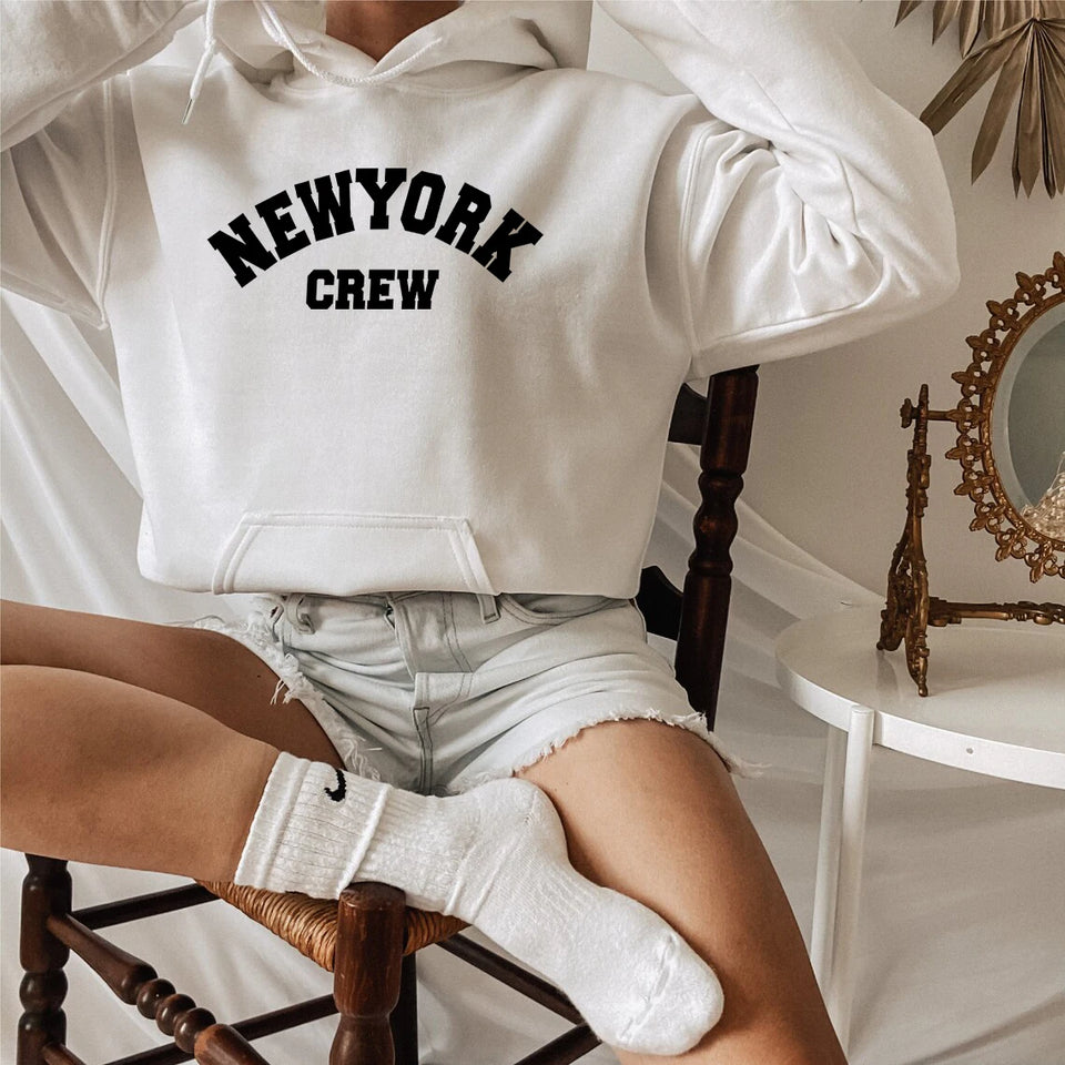 Oversized Letter Print Hoodie Women