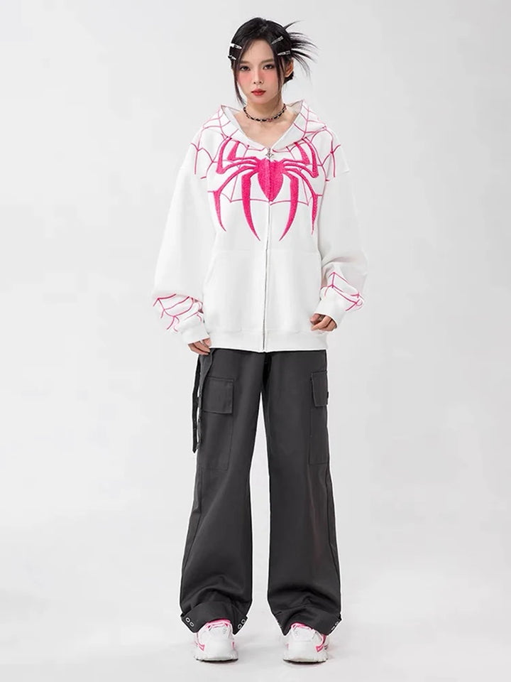 Full Zip Spider Hoodie Women