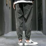 Solid Cotton Pants Men