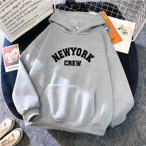 Oversized Letter Print Hoodie Women