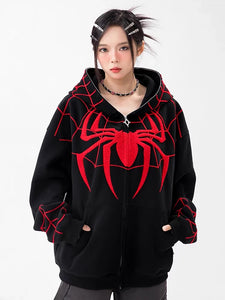 Full Zip Spider Hoodie Women