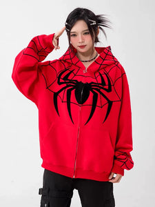 Full Zip Spider Hoodie Women